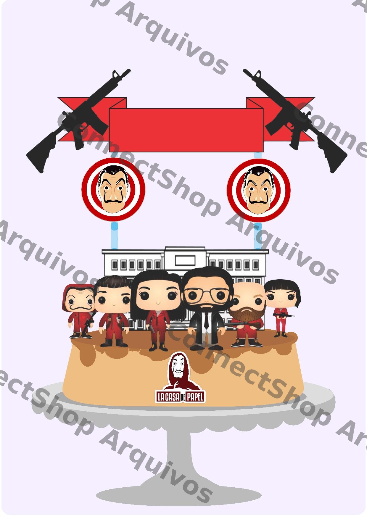 Topo de Bolo - La Casa de Papel