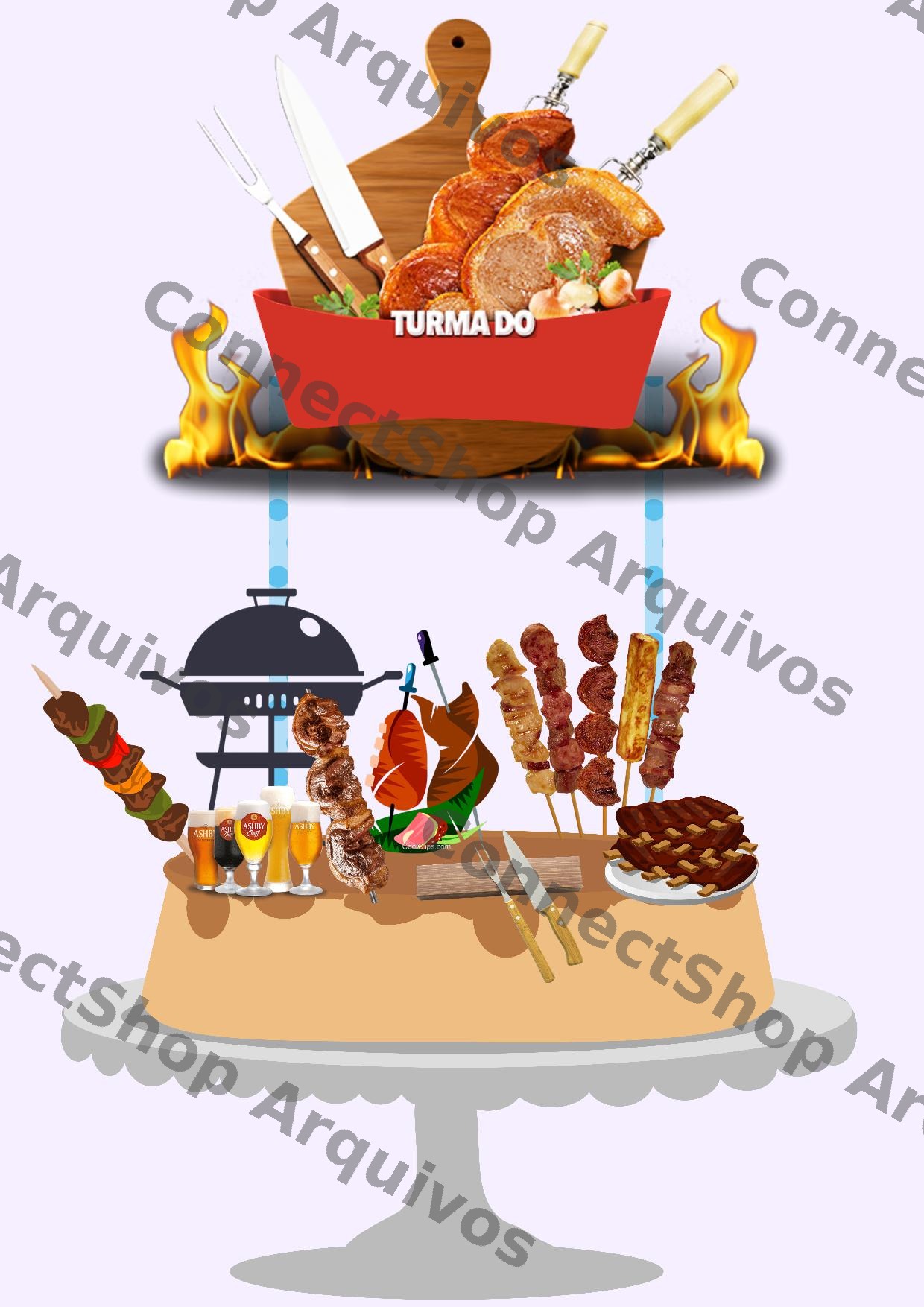 Topo de Bolo - Churrasco