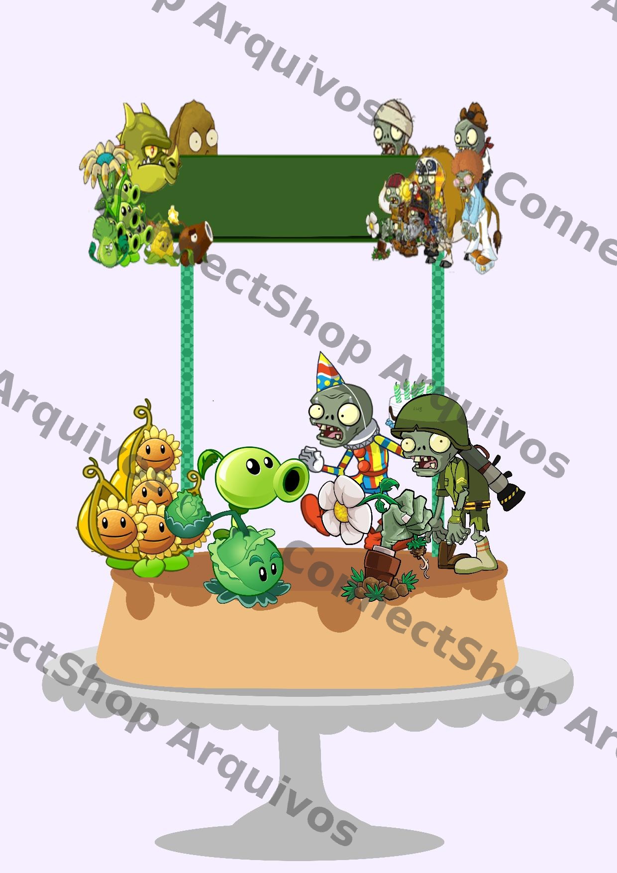 Topo de Bolo - Plants vs Zombies
