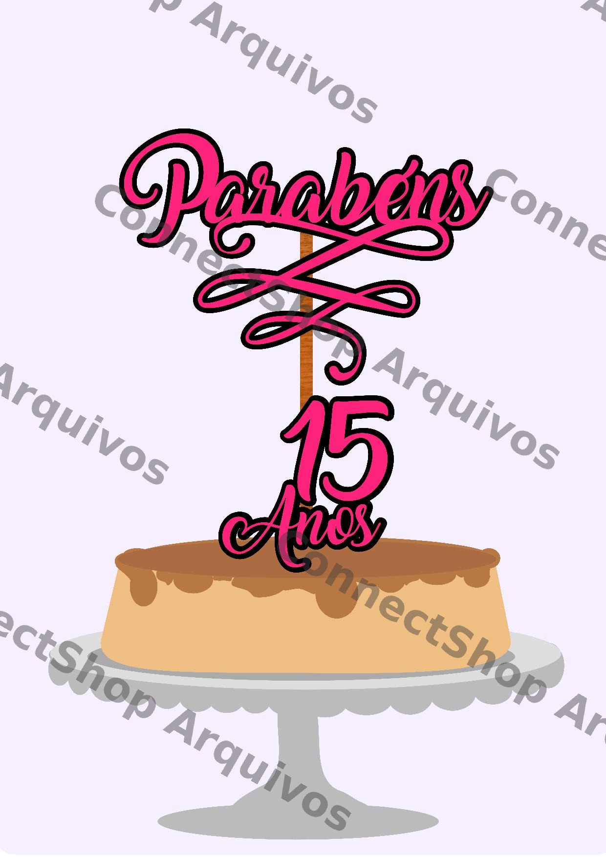 Topo de Bolo - 15 Anos