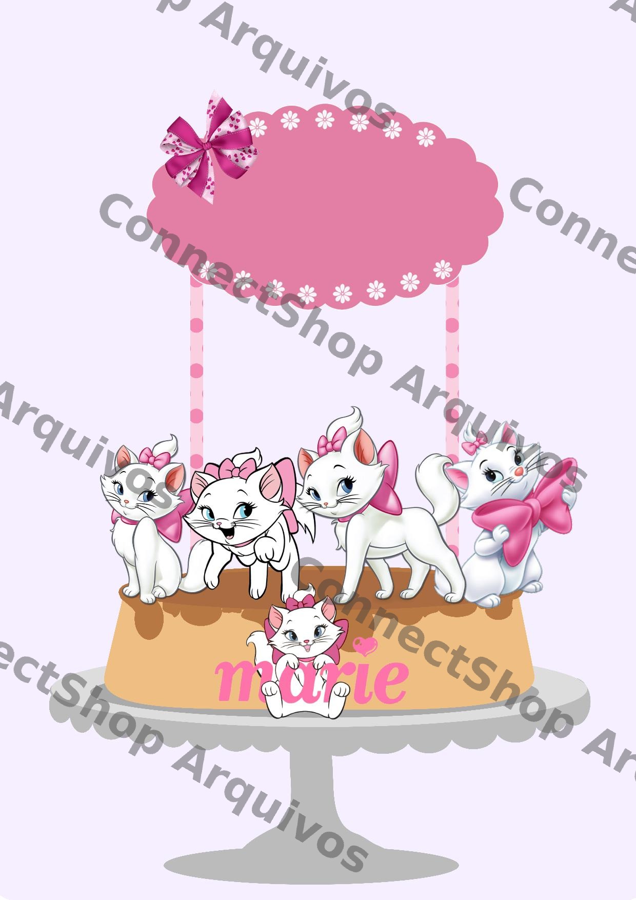 Topo de Bolo - Gatinha Marie