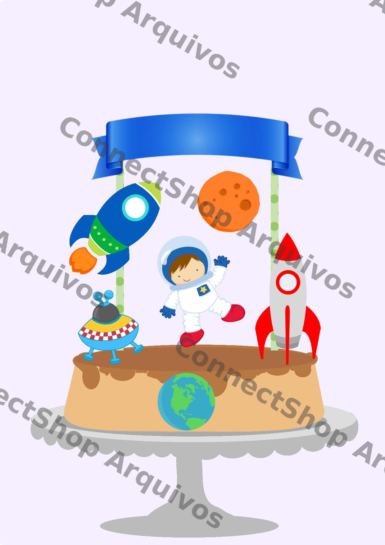 Topo de Bolo - Astronauta