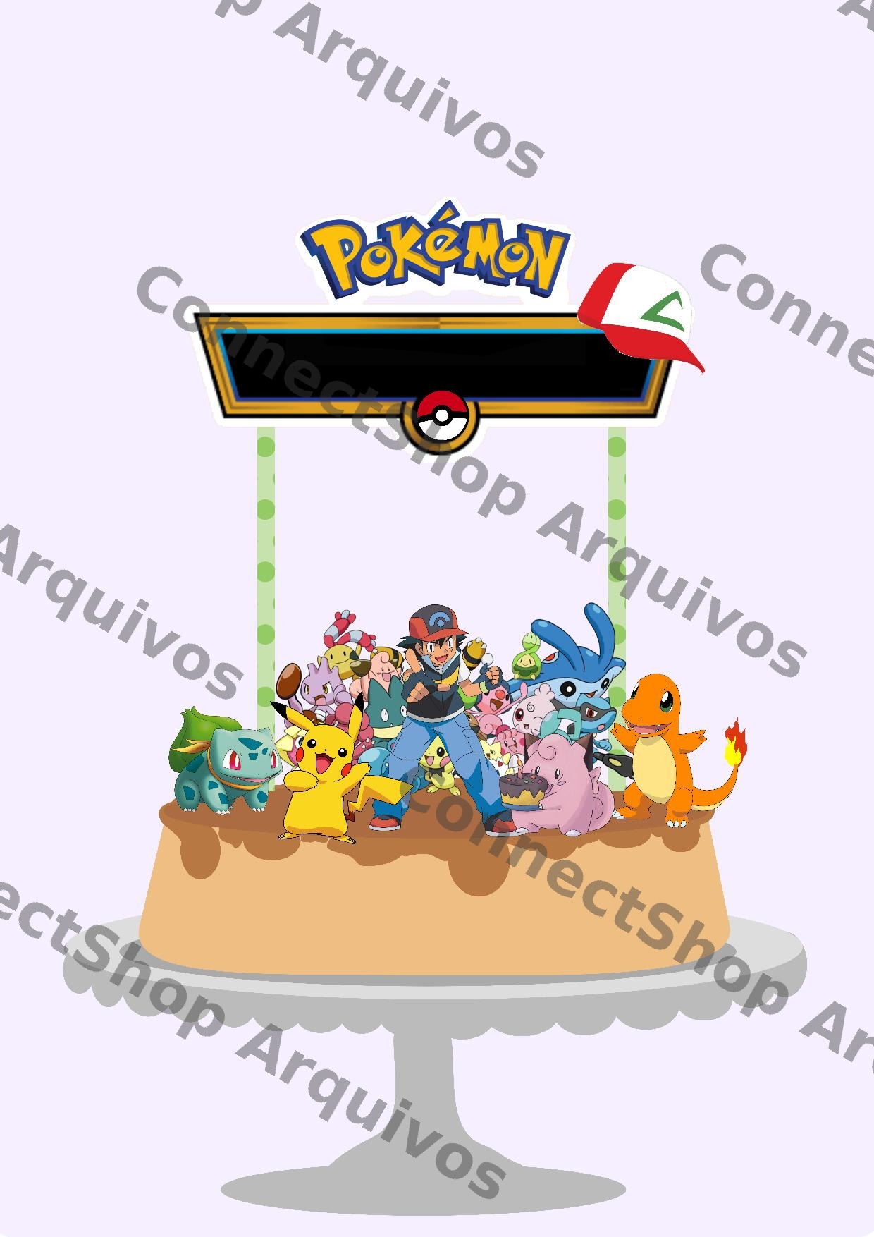 Topo de Bolo - Pokemon