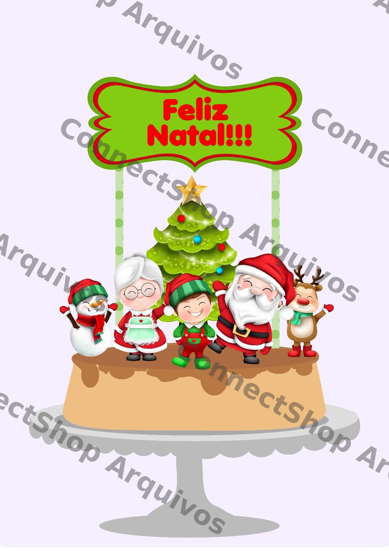 Topo de Bolo - Natal