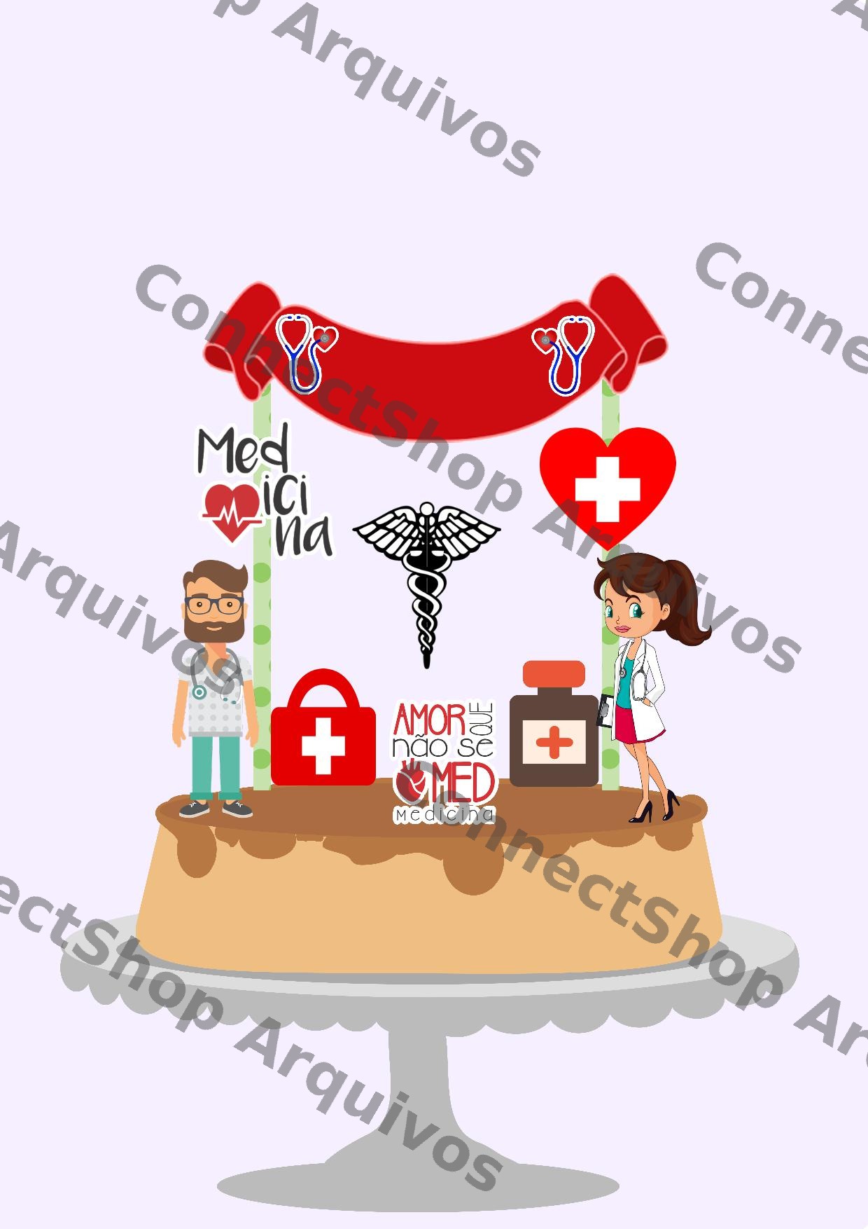 Topo de Bolo - Medicina