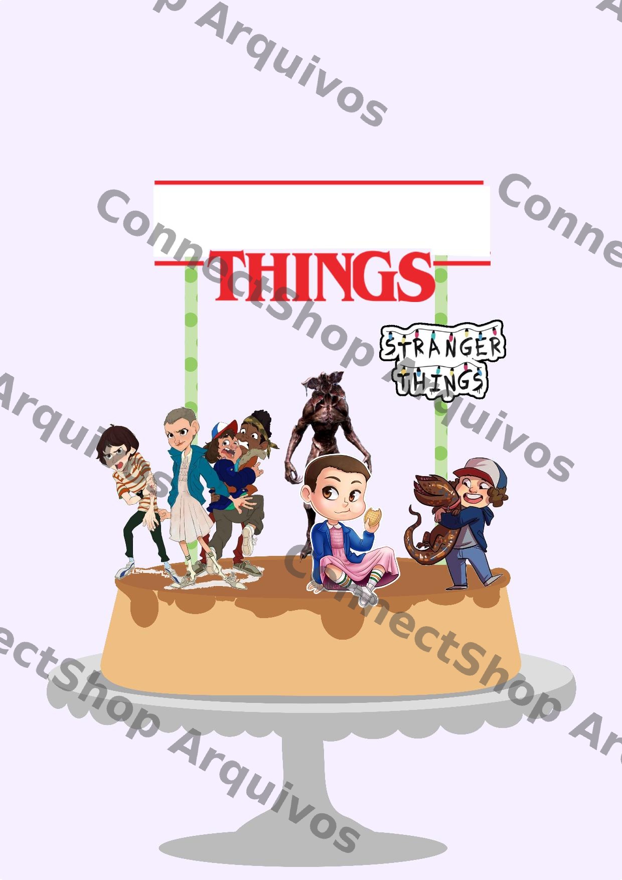 Topo de Bolo - Stranger Things