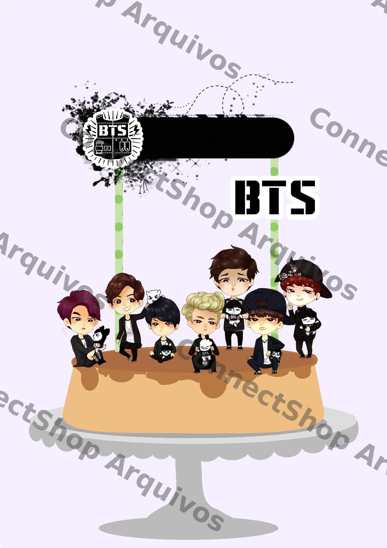 Topo de Bolo - BTS