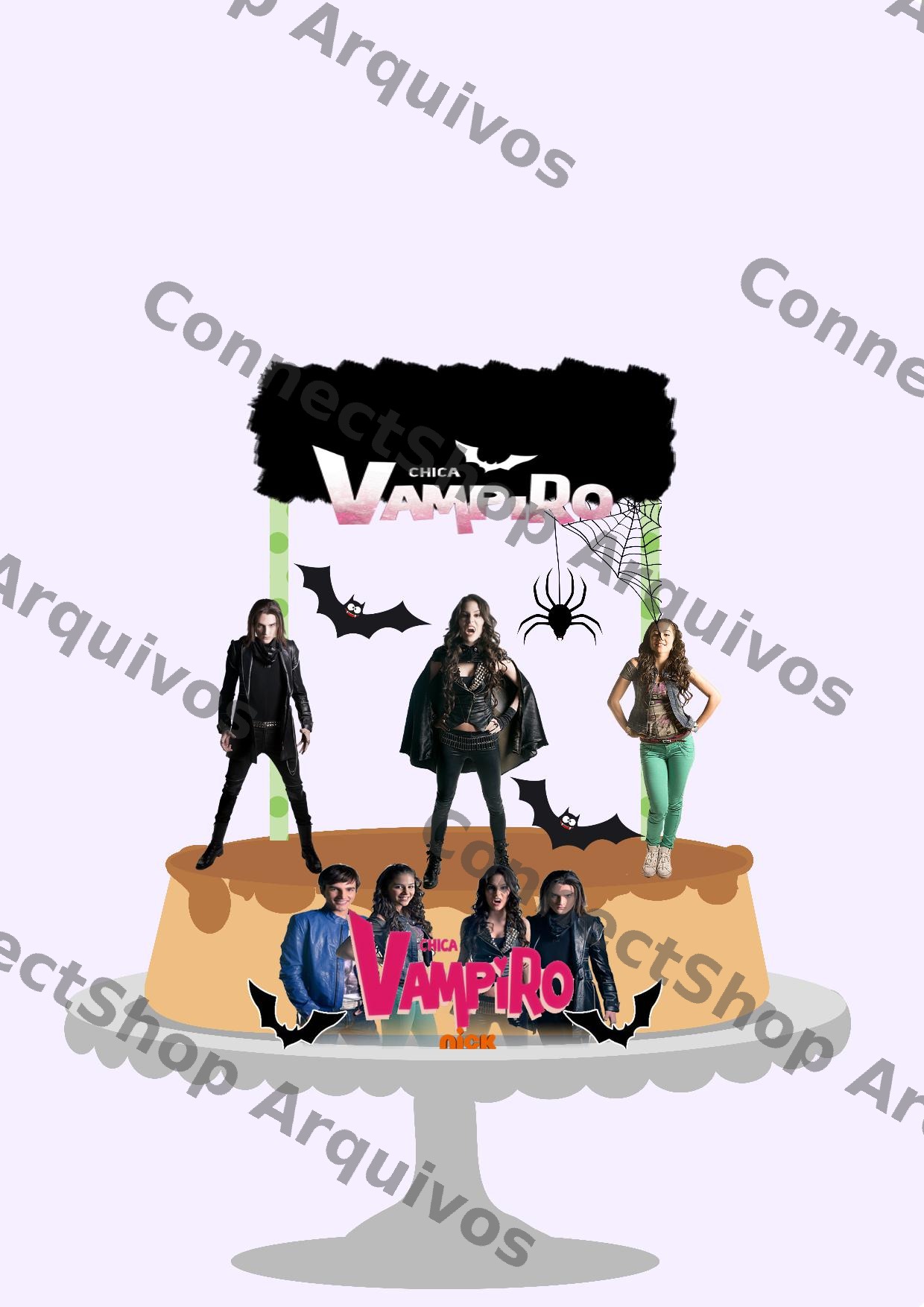 Topo de Bolo - Chica Vampiro