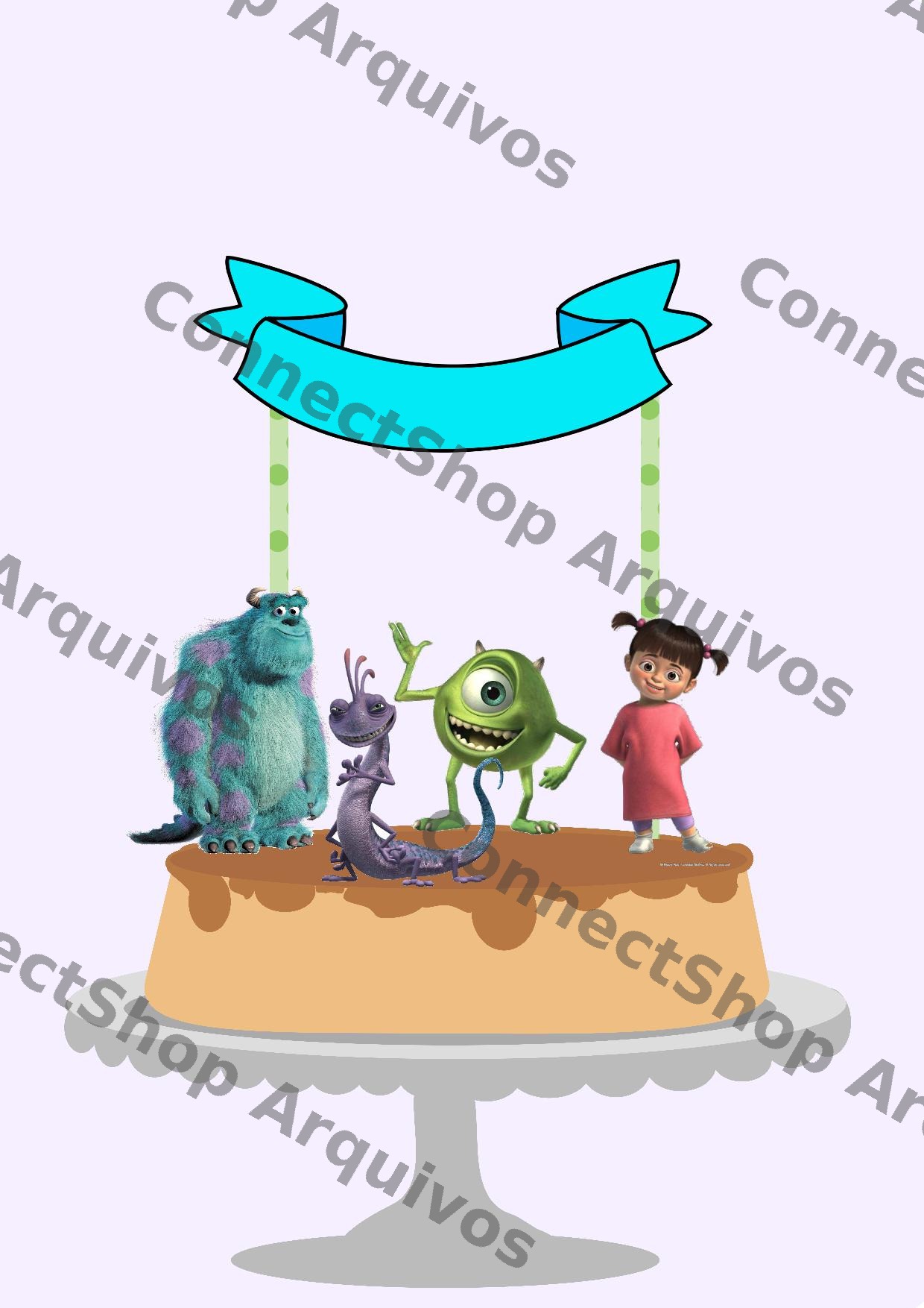 Topo de Bolo - Monstros SA