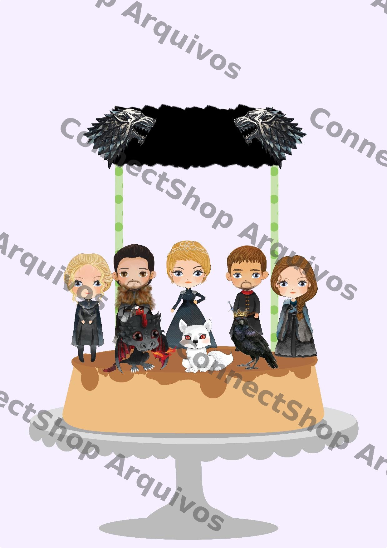 Topo de Bolo - Game of Thrones