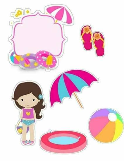 Topo de Bolo - Piscina Infantil