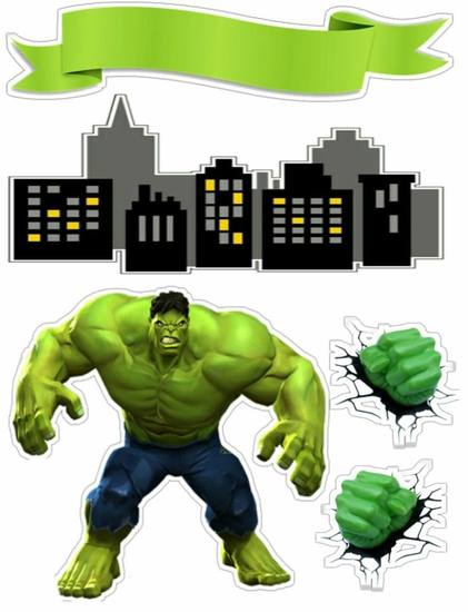 Topo de Bolo - Hulk 3