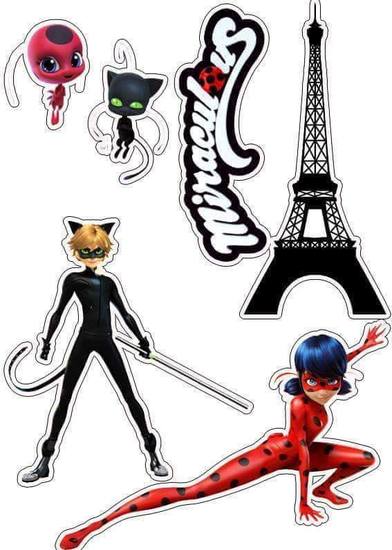 Topo de Bolo - Ladybug Miraculous