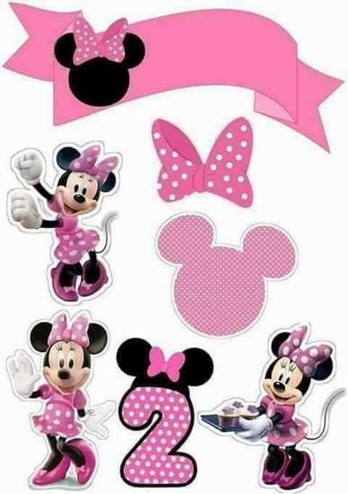 Topo de Bolo - Minnie Número 2 Variante