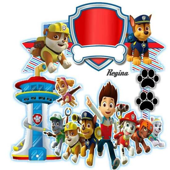 Topo de Bolo - Patrulha Canina Equipe