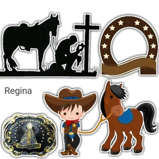 Topo de Bolo - Country Cruz Medalha
