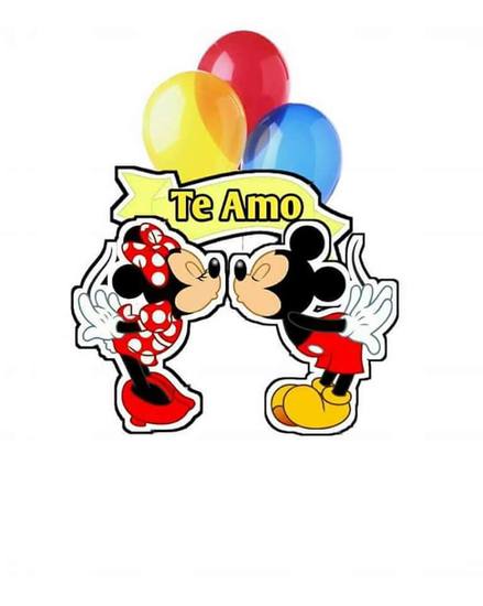 Topo de Bolo - Mickey e Minnie Apaixonados