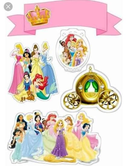 Topo de Bolo - Princesas Disney