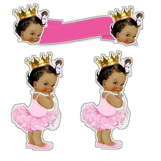Topo de Bolo - Bebê Princesa Coroa