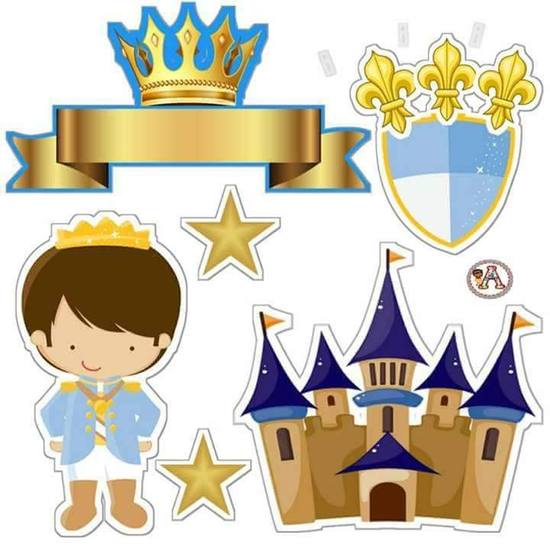 Topo de Bolo - Príncipe Castelo Azul