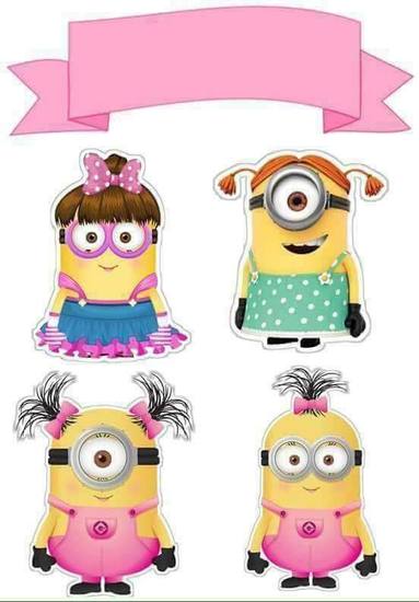 Topo de Bolo - Minion Menina
