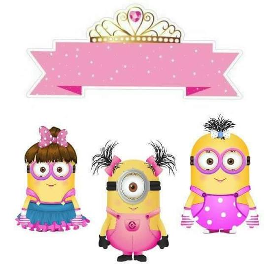 Topo de Bolo - Minion Princesa