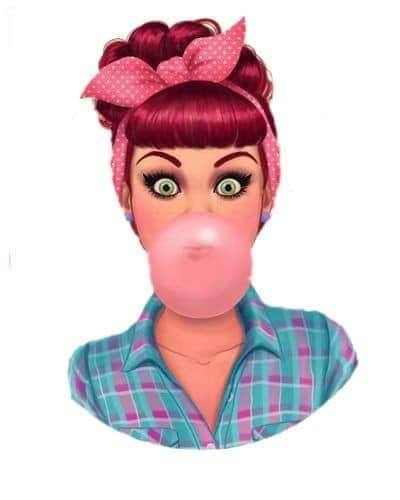 Topo de Bolo - Pin-up Chiclete
