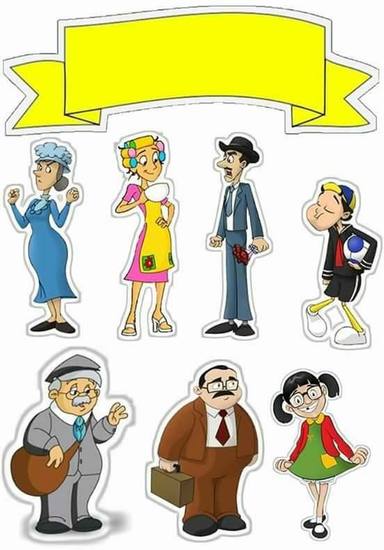 Topo de Bolo - Chaves Elenco