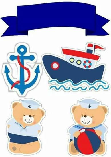 Topo de Bolo - Urso Marinheiro