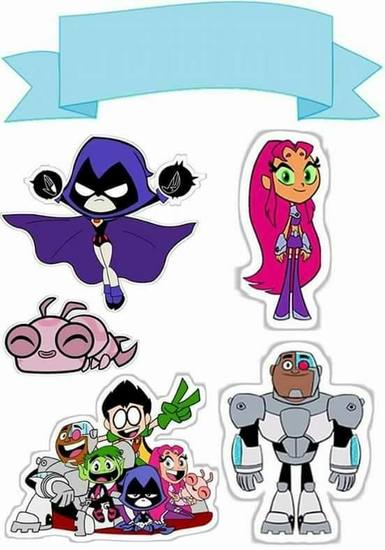 Topo de Bolo - Teen Titans Go