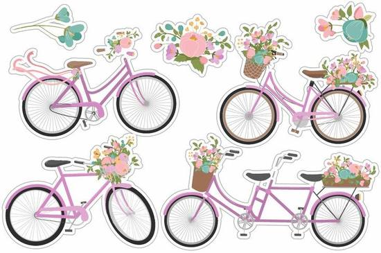 Topo de Bolo - Bicicletas Floridas