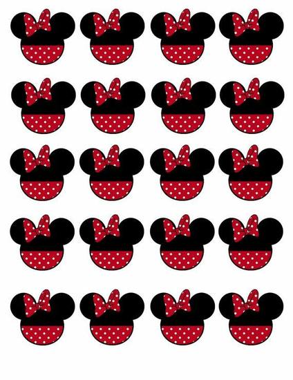 Topo de Bolo - Minnie Cabeças Bolinhas 2