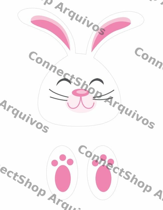 Cartela de Adesivos - Coelhinho da Pascoa