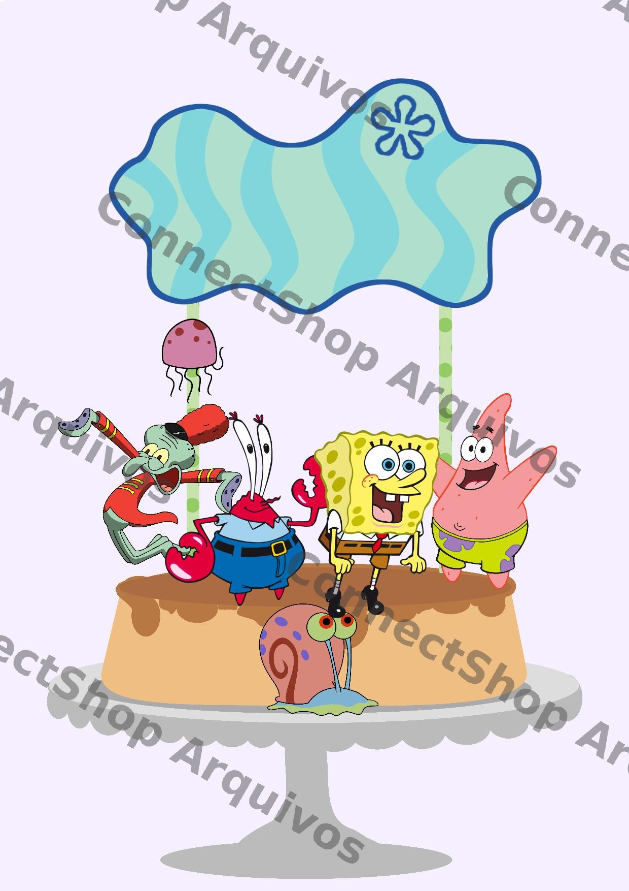Topo de Bolo - Bob Esponja