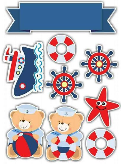 Topo de Bolo - Urso Marinheiro