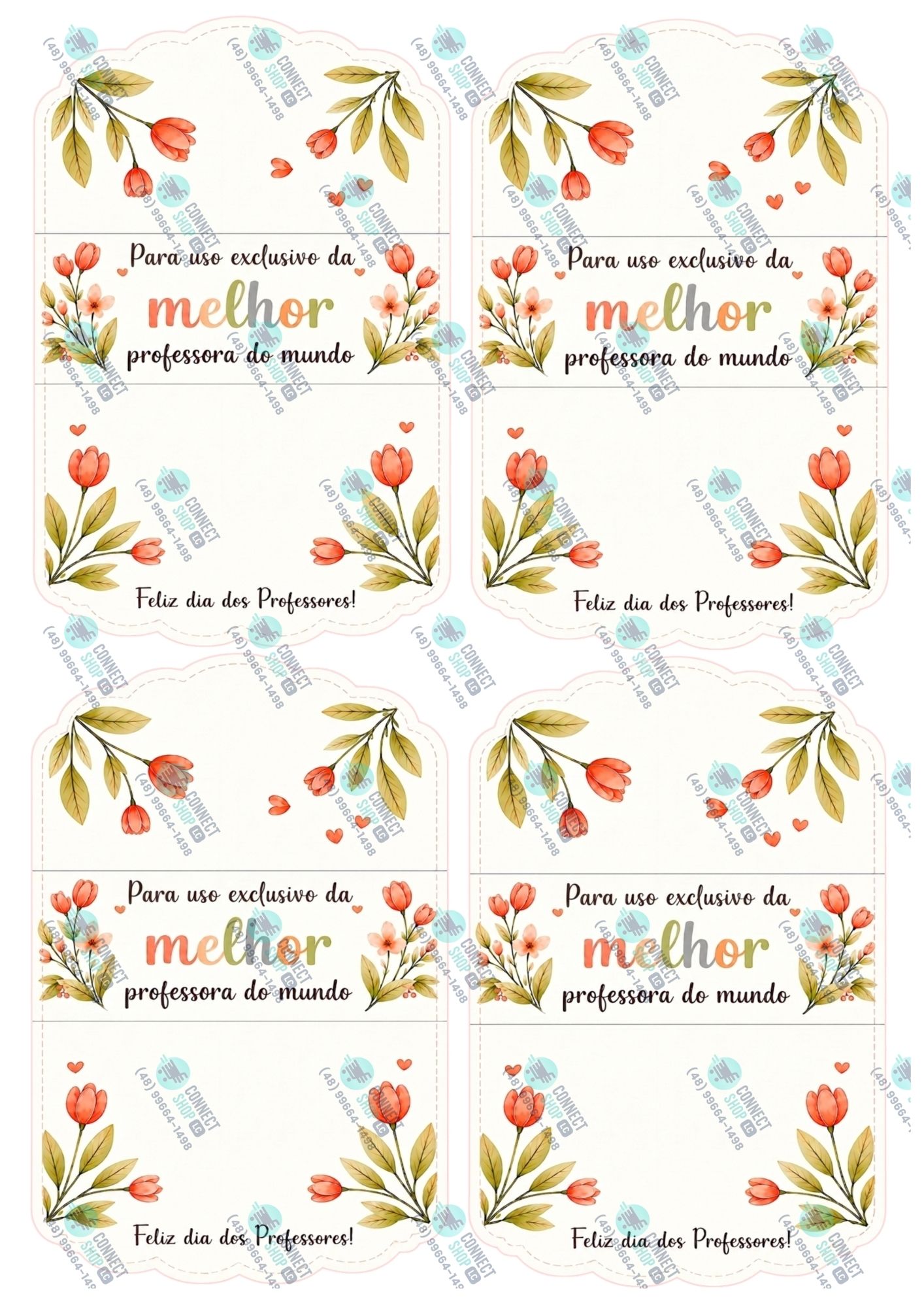 Card dia dos professores (carteira)